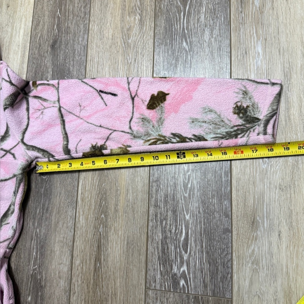 #2) Realtree Pink Camouflage Fleece Jacket size L (12-14) - Picture 5 of 7